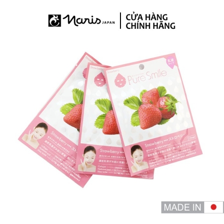 Mặt nạ Naris Pure Smile Milk Essence Mask Strawberry N002 20 ml/ 1 miếng
