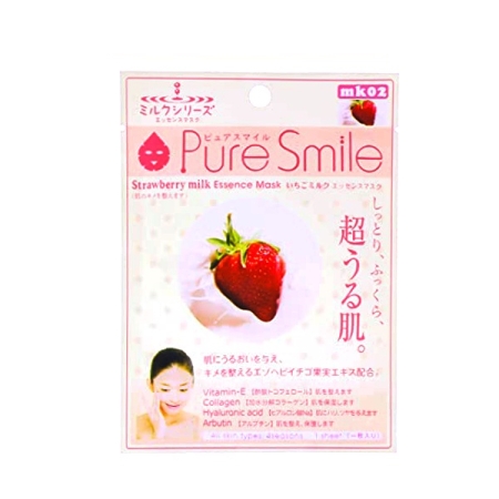 Mặt nạ dưỡng da chiết xuất từ Sữa tươi  & Dâu tây Naris Puresmile 23ml/miếng