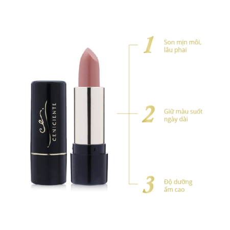 Son Thỏi Naris Cosmetics Mịn Môi Dưỡng Ẩm Ceniciente Lipstick