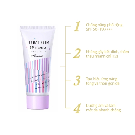 Kem Chống Nắng Naris Cosmetics Dạng Gel Nâng Tone Da Parasola Illumi Skin UV Essence SPF50+ PA++++ 80g