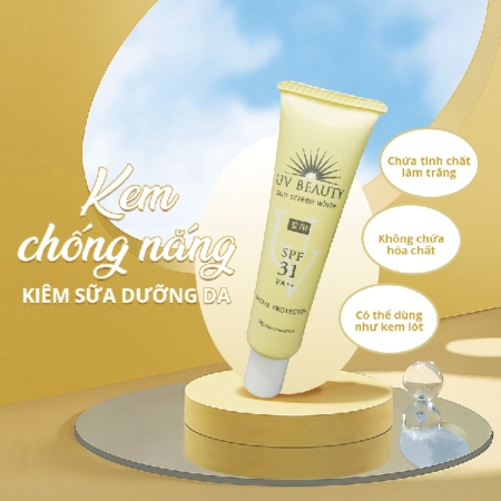 Sữa Chống Nắng Bảo Vệ Da Mặt Naris Uv Beauty Sun Screen White Facial Protector Spf31 Pa++