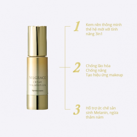 Kem nền trang điểm 3 trong 1 NARIS SELGRACE CREME FOUNDATION