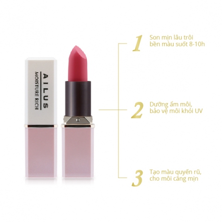 Son Thỏi Mịn Môi Lâu Trôi Naris Cosmetics Ailus Smooth Lipstick Long Lasting