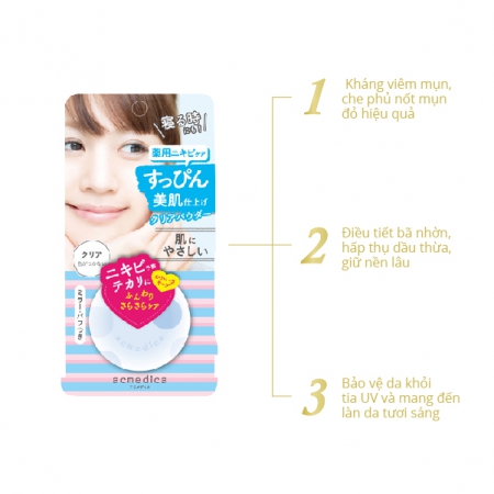 Phấn Phủ hút dầu sáng da Naris Acmedica