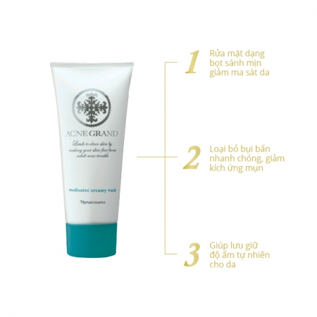 Sữa rửa mặt Naris Acne Grand Medicated Creamy Wash