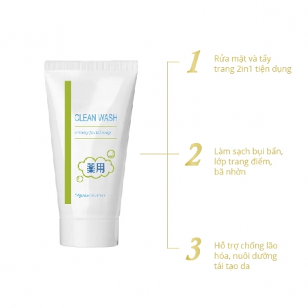 Sữa Rửa Mặt & Tẩy Trang Gn - Clean Wash Gn