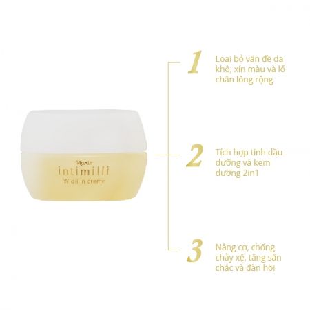 Kem dưỡng chứa tinh dầu làm trắng da NARIS INTIMILLI OIL IN CREME
