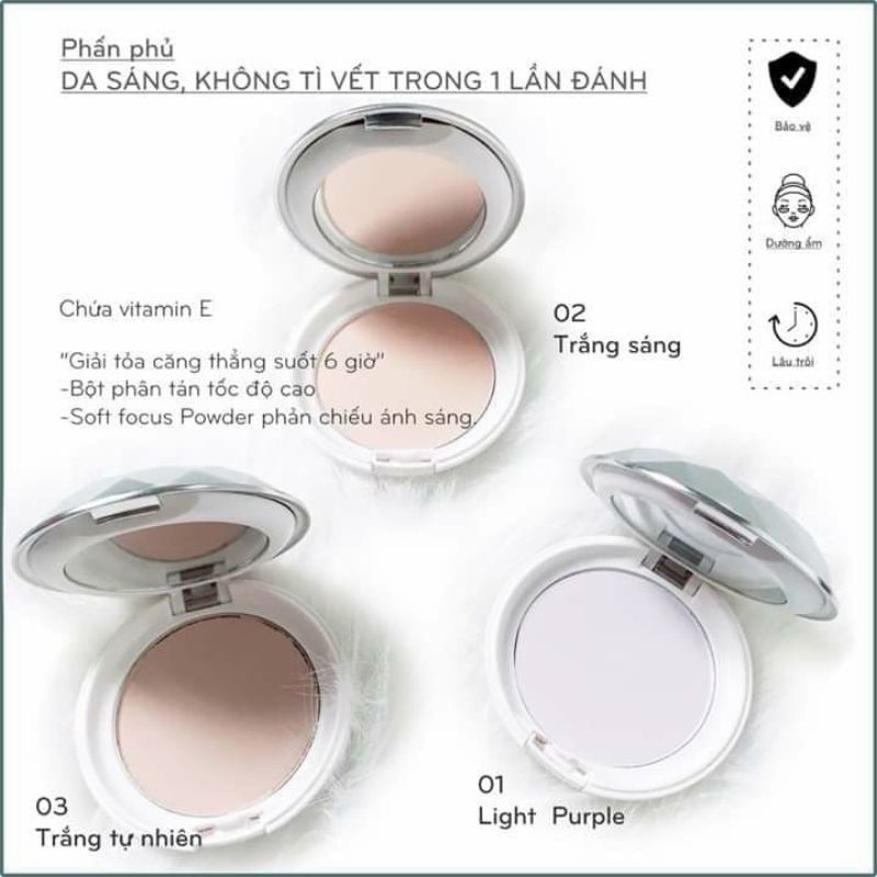 Ailus Stress Free Face Powder có nhiều tone màu cho da