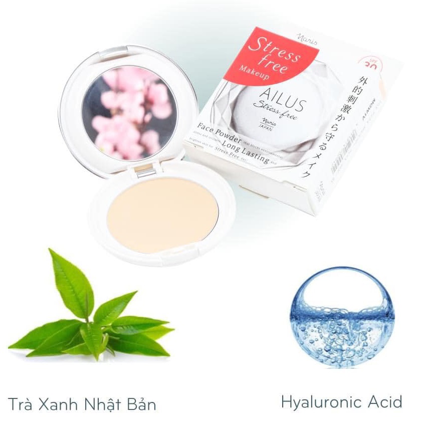 Ailus Stress Free Face Powder chứa thành phần dưỡng da