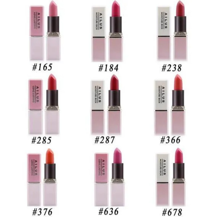 Naris Ailus Smooth Lipstick Long Lasting nhiều màu trẻ trung quyến rũ