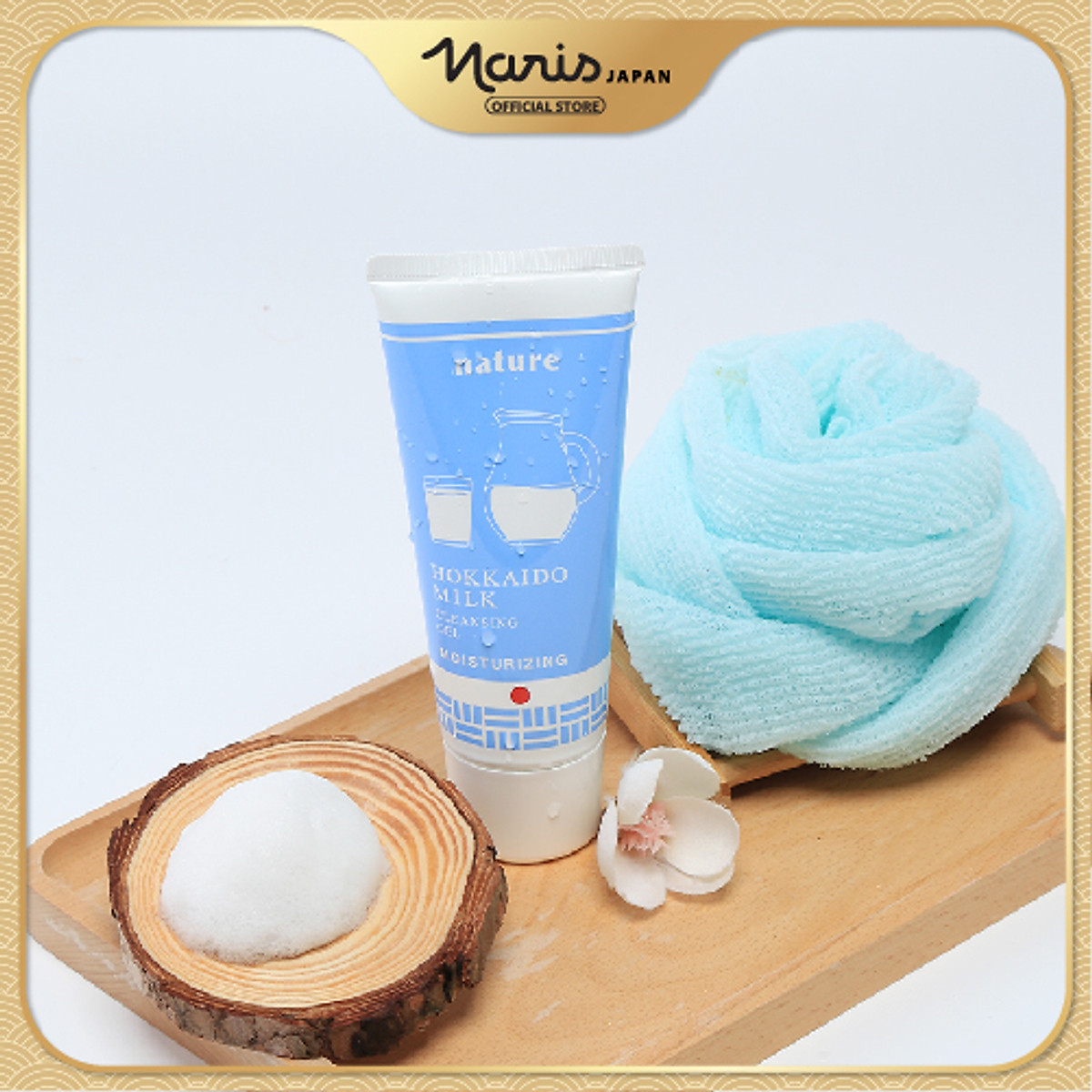 Sữa rửa mặt Nature Hokkaido Milk làm sạch sâu với chất gel dịu nhẹ